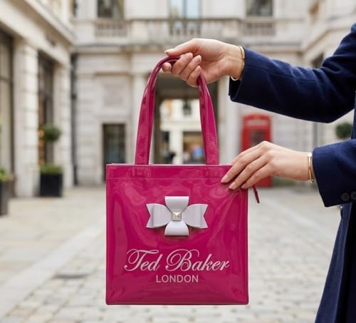 Image of SEA MOUNT Ted Baker London Multipurpose Tote Bag with Signature Bow Detail Spacious Travel Carryall, Everyday Shopping Organiser, Durable Shoulder Handbag for Work, Office, Travel & Daily Essentials