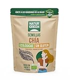 NaturGreen - Semillas Chía, Chía Ecológia, Ricas en Fibra y Ácidos Grasos Saludables, Omega 3, Natural, Sin Gluten - 500g