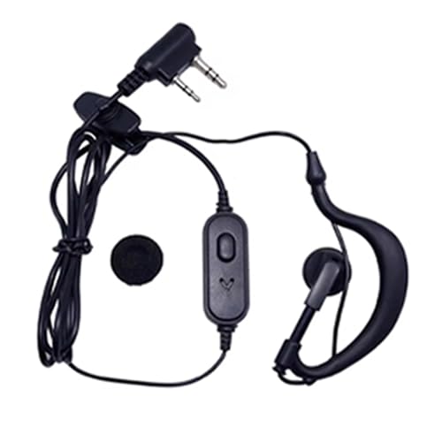 Image of RENMAX PTT EP-10(N) Wired PTT Earphone 2-Pin K Type Connector 2.5 mm & 3.5mm Audio Jack 1.15 mtr Wire Length Earpiece Suitable for Models FB-888S VU-5R etc - Pack of 10