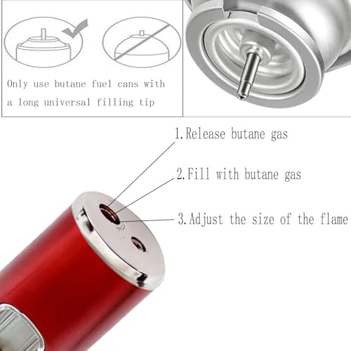 Encendedor antorcha recargable rojo pack de 2 miniatura 5