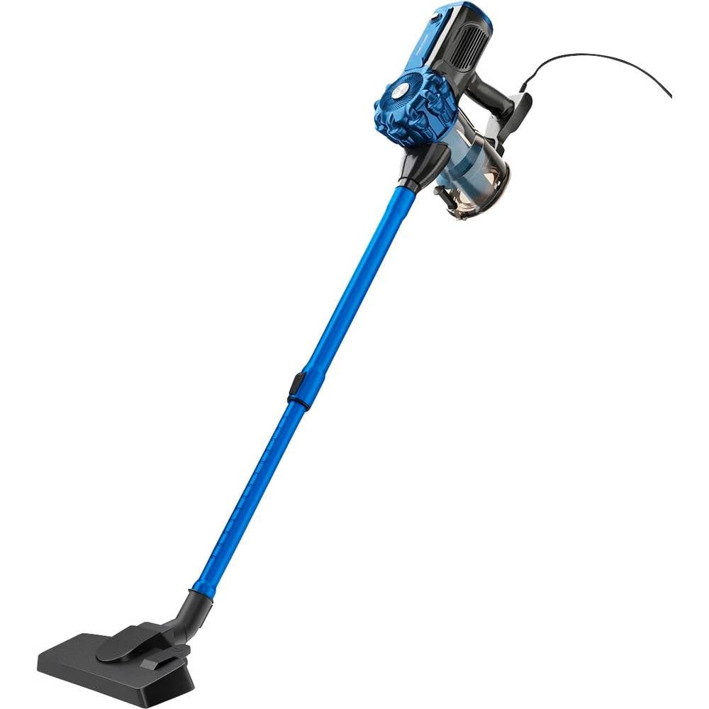Proficare, Aspirador 2en1 PC-BS3133-Azul, Aspirador de Mano y Escoba con Cable, 600W, Filtro HEPA, Tubo Telescópico 47-77 cm, Cepillo para Suelos Duros, Soporte de Pared Incluido
