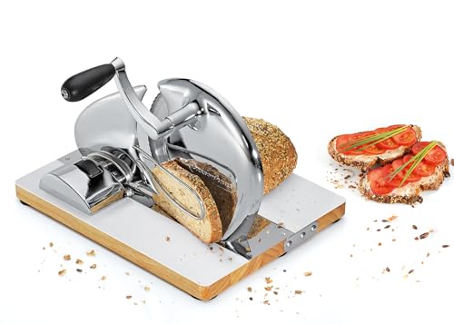 Zassenhaus Manual Stainless Steel Bread Slicer (Silver -brown)