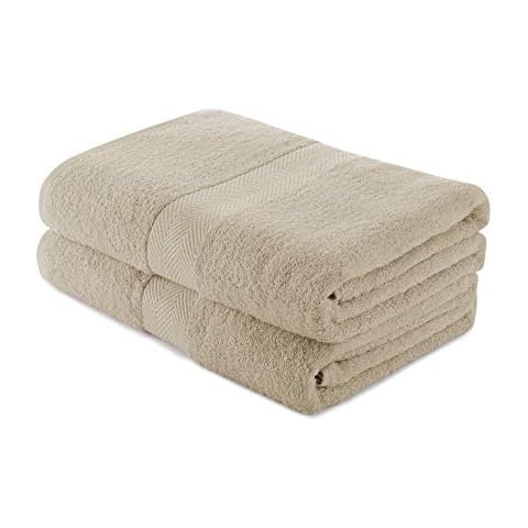 Charles Wilson Cotton Towel Set 500gsm (2 Bath Towels, Mink (0120)) Cover