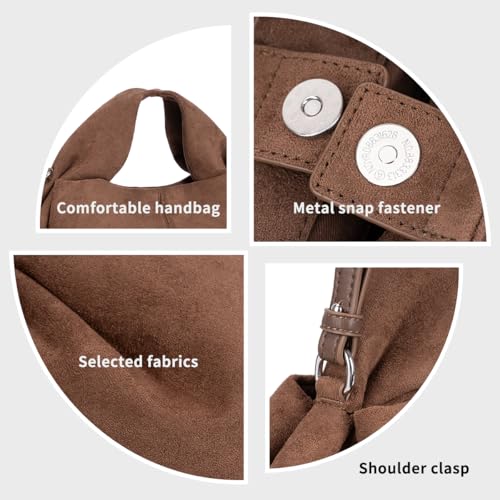 Bolso Hobo de Gamuza Sintética para Mujer miniatura 5