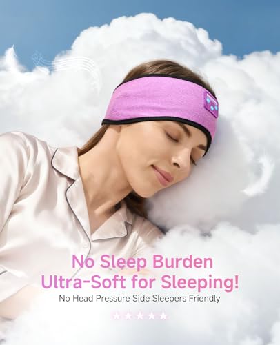 Image of Perytong Sleep Headphones Bluetooth Headband Over On Ear Bluetooth 5.4 Sleeping Earbuds Earphones, Wireless Headphones for Side Sleepers Men Women Sports, Insomnia, Yoga, Air Travel, Meditation