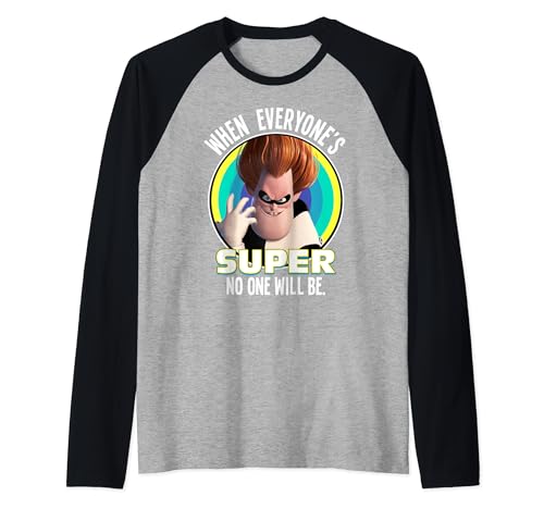 Disney Pixar Incredibles Syndrome Super Raglan Baseball Tee