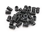 LBY 40pcs 1/4-20×15mm Threaded Inserts Nuts, Hex Socket Drive Furniture Flanged Screw-in Nut, Carbon Steel, Black