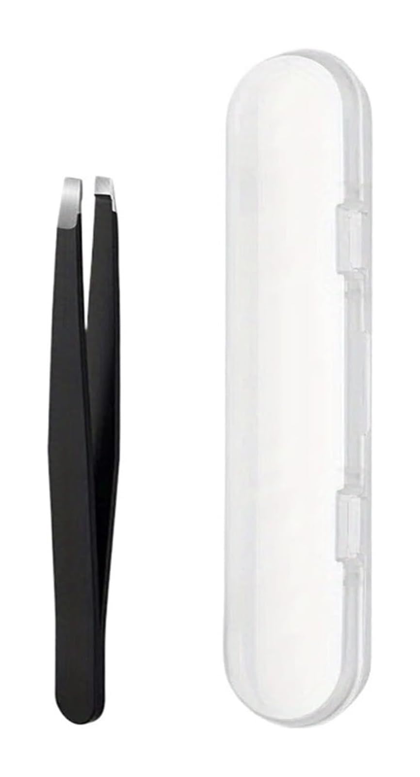 Volure 1Pcs(Black) Stainless Steel Eyebrow Tweezers