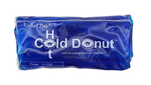 Relief Pak Donut Cold and Hot Compression Sleeve, Finger by Relief Pak