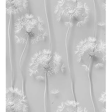 Papel de Parede Adesivo Blackout Autocolante Efeito 3D Flor Dente de Leão Decoração Sala Quarto 3 Metros