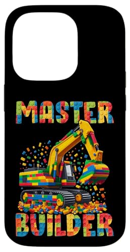 Master Builder 子供用 積み木 ブロック ブロック おもちゃ ショベル スマホケース iPhone 14 Pro 用