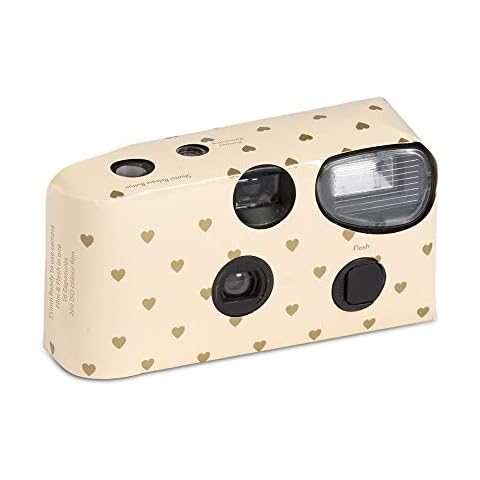 Weddingstar Disposable Camera with Flash - Gold Hearts Cover