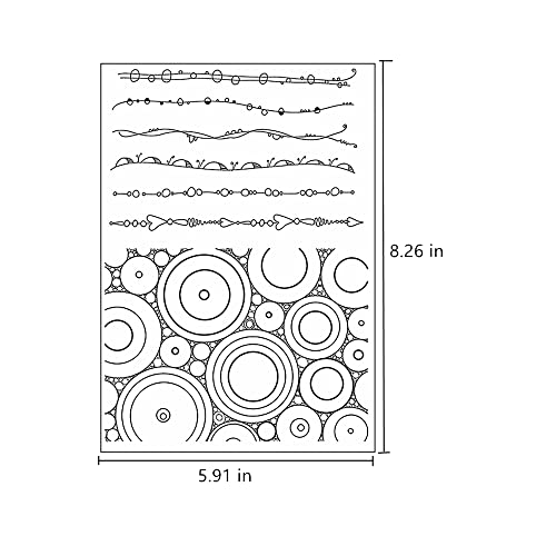 7pcs Flower Border Clear Stamps for Card Making & Embossing Album Decor