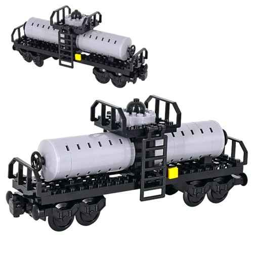 6IN1 City Freight Train Car Building Set, DIY Toys for Teens and Adults, Compatible with Lego 630 Building Accessory (Tanker Cart)