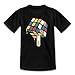 Spreadshirt Rubik's Cube Bâtonnet Glacé T-Shirt Ado, 12-14 Ans, Noir