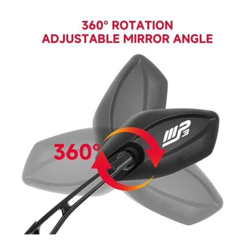 Espejos manillar retrovisor de gran angular para Piaggio MP3 Scooter 5