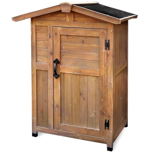 ガーデンガーデン ポタジェアグリ 木製収納庫 ロータイプ (幅70cm×高さ120cm×奥行55cm) ライトブラウン PTG-AGR120-LBR