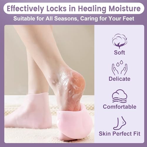 5-Pairs-Silicone-Socks-for-Dry-Cracked-Feet-Silicone-Moisturizing-Socks-for-Women-Foot-Care-Silicone-Socks-Spa-Gel-Socks-Foot-Care-After-Pedicure-5-Colors-Assorted
