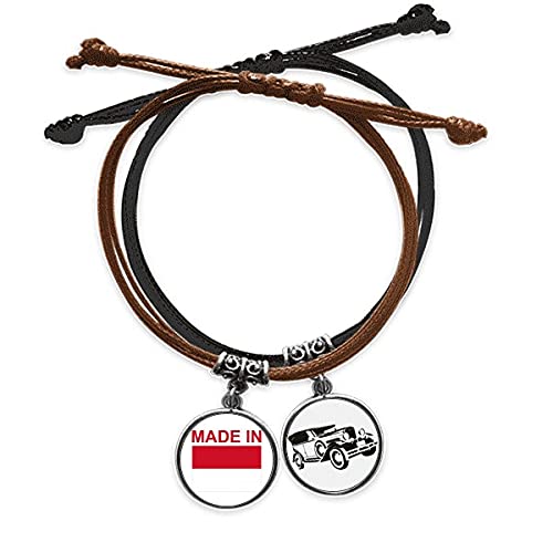 Bracelet corde l'amour en indonésie en cuir pour vos voyages et sorties été