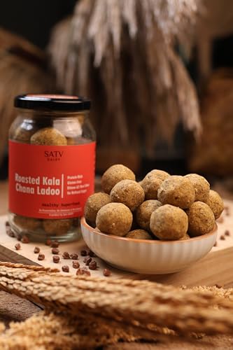 Image of Satv Dairy Roasted Kala Chana Laddu | Sweets | Healthy Laddoo | Homemade, Pure & Natural Laddu (36pcs)