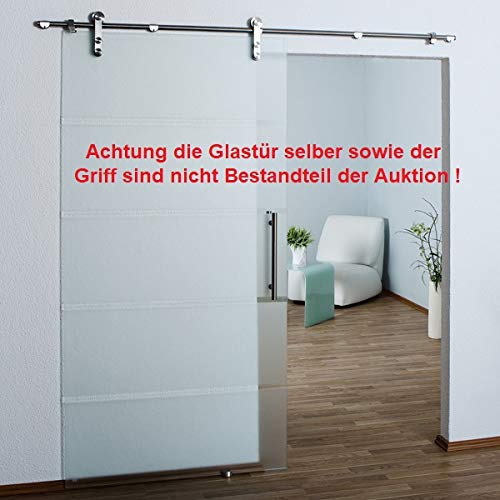 Preisvergleich Produktbild Glasschiebetür System Edelstahl Schiebetür