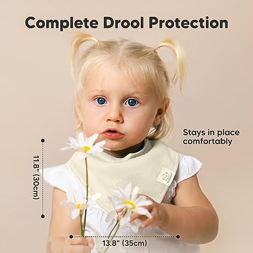 Image of KeaBabies 8pk Organic Baby Bandana Bibs for Drooling and Teething (Dawn)