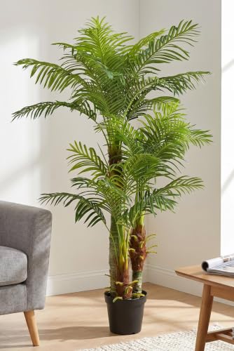 Palmera Artificial 180 cm. Deluxe KP 103. Planta Artificial con 26 Plumones de Palmera