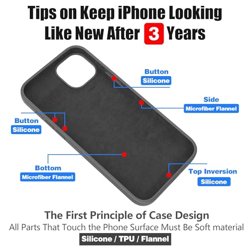 Coque silicone iPhone 15 AGVEE en caoutchouc liquide durable