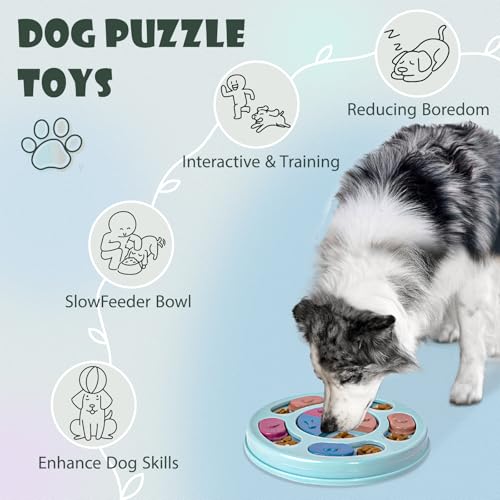 Hundespielzeug Intelligenz, Intelligenzspielzeug für Hunde, IQ-Training, waschbar, Intelligenzspielzeug für Hunde, waschbares Hundeleckerli-Spielzeug, Hundespielzeug für Welpen und Katzen (Blau)
