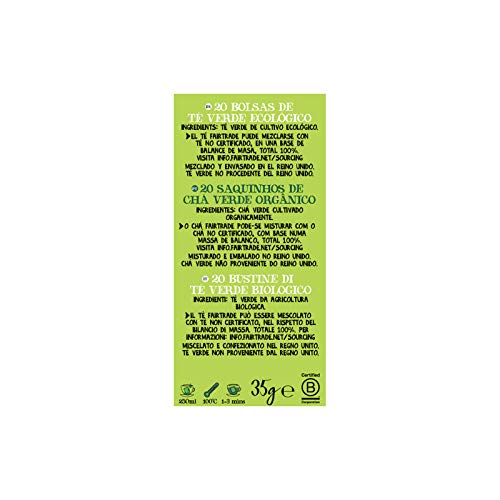 Cupper Té Verde Ecológico, 20 Bolsitas - Imagen 8