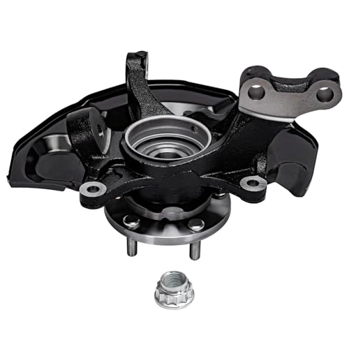 Image of Detroit Axle - Front 4pc Steering Knuckles Kit for 07-09 Toyota Camry, 2 Steering Knuckles & Wheel Bearing Hubs 2 Outer Tie Rods 2007 2008 2009 Replacement