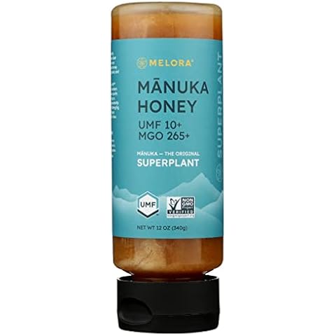 Melora Manuka Honey Squeeze Bottle Super Plant UMF 10+, Certified Raw, Medicinal, Kosher Friendly, 12 Ounce (Pack of 1) Cover