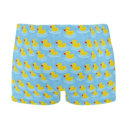 Cute Yellow Rubber Duck Mens Swim Trunk Swimwear Bathing Suit Swim Brief Square Leg Board Short S B0404251