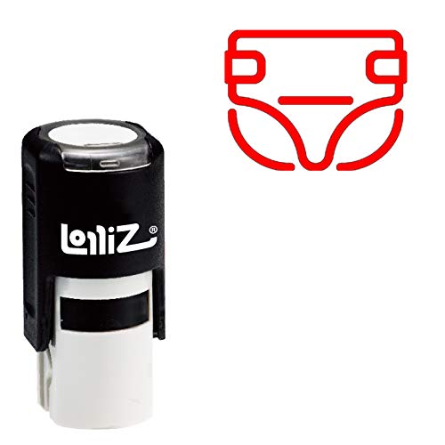 LolliZ Modern Symbol Series - Diaper Self-Inking Rubber Stamp
