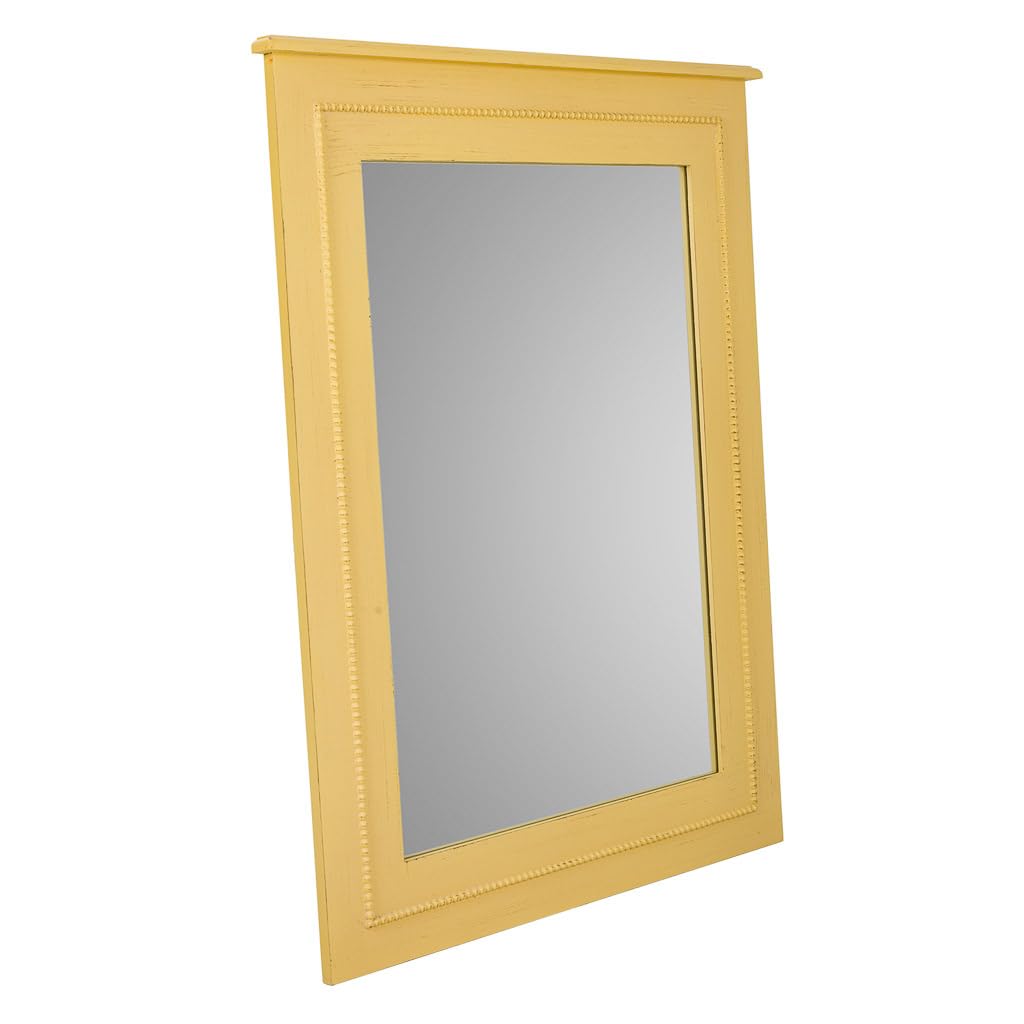 WANDERLUST DECO Espejo de Madera Amarillo 70x03x90