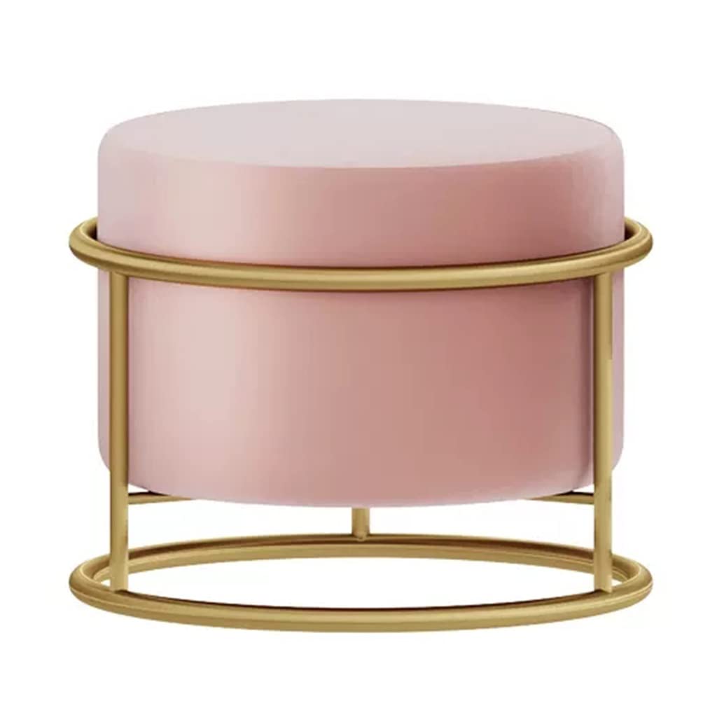 Repose-pieds rond doux pour coin coiffeuse et salon chaleureux