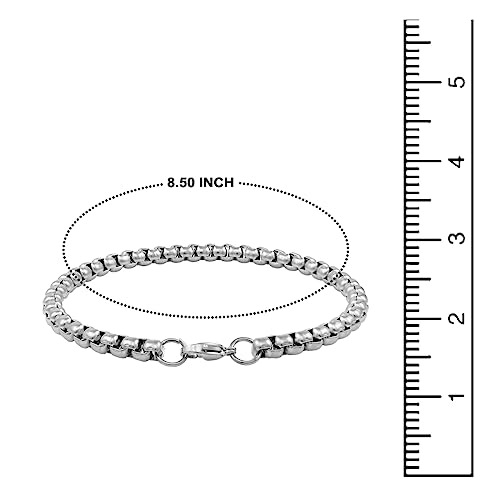 Stainless Steel Chain Wrist Bracelet (Silver)