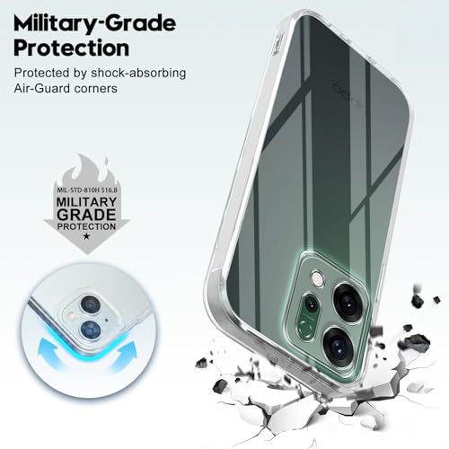 Image of Jkobi Back Cover for Oppo Reno14 5G | Oppo Reno 14 5G (Silicone Clear Shockproof Case with Camera Protection | Soft and Flexible | Transparent)