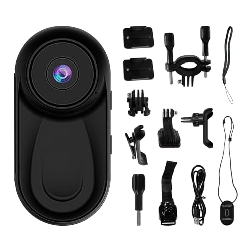 CDIYTOOL Mini cámara de acción para el pulgar, cámara corporal portátil HD 1080P con lente gran angular de 130°, cámara de vlogging portátil para ciclismo, deportes, viajes