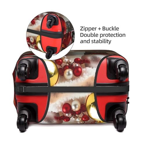 Travel Luggage Cover Christmas Yard Flag Holiday Candle Fashion Washable Baggage Suitcase Protector Fit For Luggage X-Large3