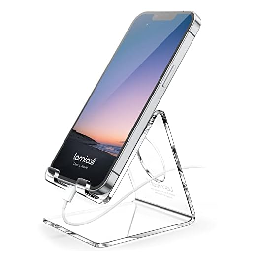 27+ Must-Try Desk Organization Ideas for a Tidy Workspace 2 Lamicall Cell Phone Stand, Desk Accessories - Clear Office Cell Phone Holder, Acrylic Phone Stand, Desktop, Acrylic Office Desk Accessories, Office Decor, Suitable for iPhone, 4-8'' Phone
