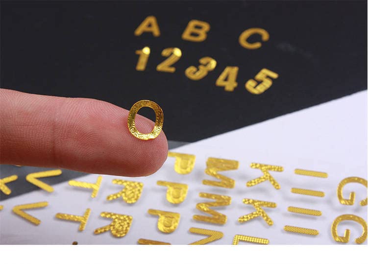 Lot De 7 Feuilles D'autocollants Numérotés Dorés Pour Cadeaux, Scrapbooking, Cartes De Vœux, Loisirs Créatifs, Date