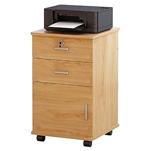 キャビネット デスクワゴン モバイルファイルキャビネット引き出しユニットファイリングキャビネット多機能ストレージ オフィス収納(Beige A)
