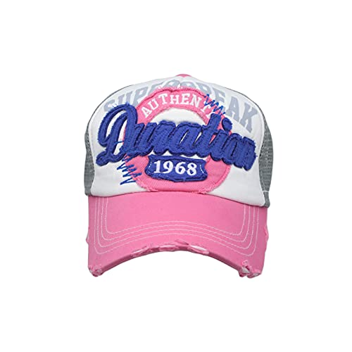 Image of WITHMOONS Meshed Baseball Cap Distressed Trucker Hat Star KR1185