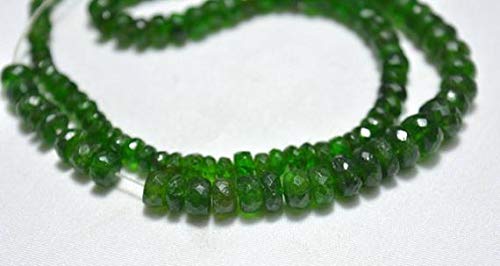 World Wide Gems Beads Gemstone, Green Chrome Rondelle Beads, 3mm - 6.5mm Chrome Faceted Rondelle Beads, Gemstone for Jewelry, 13 inches Strand Code-HIGH-30578