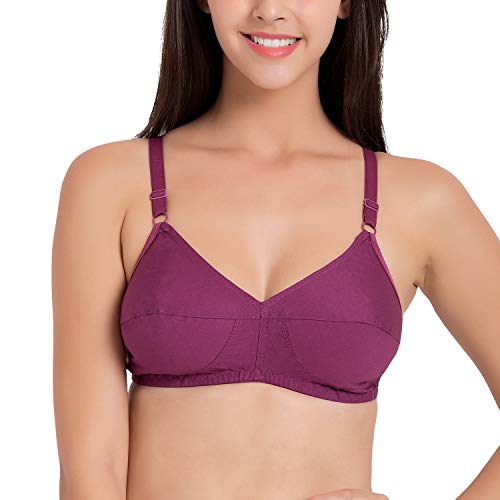 Image of SOUMINIE Women's Pure Cotton Non-Padded Full Coverage Flexi-Fit Everyday Bra | Women's /Ladies /Girls | Best Comfort Bra | Regular Use Bra | Shaper Bra | Comfortable Bra