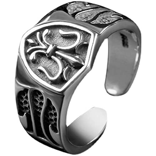 Chevalière ancre homme : bague vintage réglable style marin