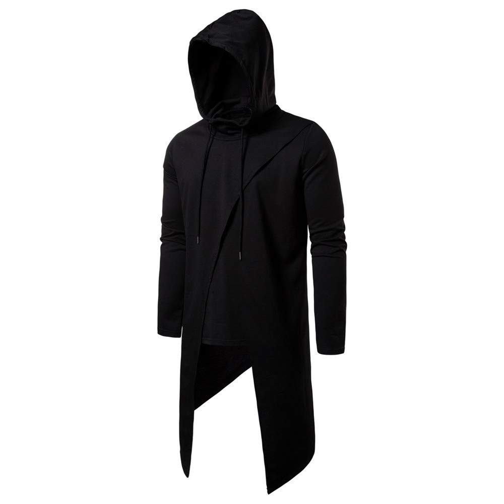 Männer Langarm Outwear Hoodie Sweatshirt Tops Asymmetrisch Jackenmantel Herren Sweatjacke Kapuzenjacke Kapuzenpullover Herren mit Kapuze Hoody Kapuzenshirt Hemd Tops T-Shirt Hoodie