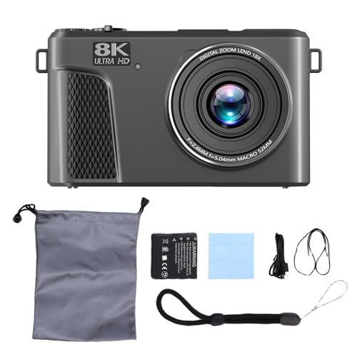 cámara digital ciciglow 8K 88MP con pantalla giratoria 3" miniatura 6