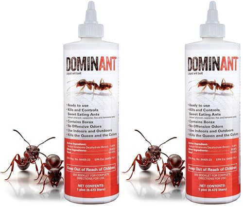 Nisus Dominant Ant Bait Liquid Borate Ant Poison,(0.473 liters), Packaging May Vary (Pack of 2)